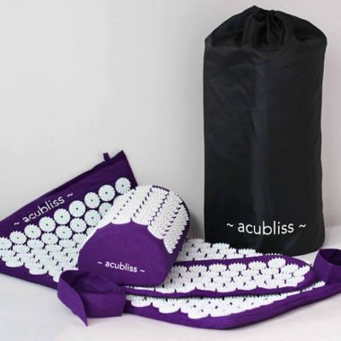 Acubliss Mat+Pillow+Strap Bundle in Purple. View a larger version of this product image.