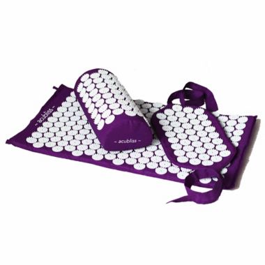 Acubliss Mat+Pillow+Strap Bundle in Purple. View a larger version of this product image.
