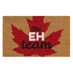 The FHE Group "The EH Team" 18" x 30" Leaf Door Mat in Natural