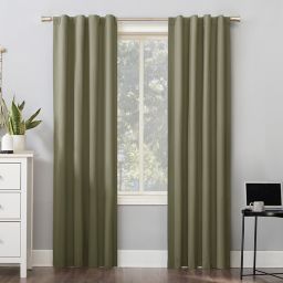 Sun Zero® Cyrus 96-Inch Back Tab 100% Blackout Window Curtain Panel in Olive Green (Single)