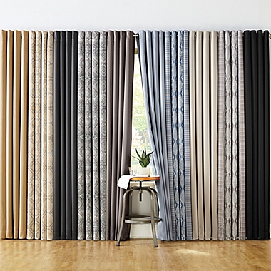 Sun Zero&reg; Oslo Extreme Total Blackout 54-Inch Grommet Curtain Panel in Coal (Single). View a larger version of this product image.