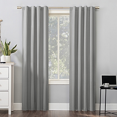 Sun Zero&reg; Cyrus Thermal Total Blackout 96-Inch Curtain Panel in Silver Gray (Single). View a larger version of this product image.