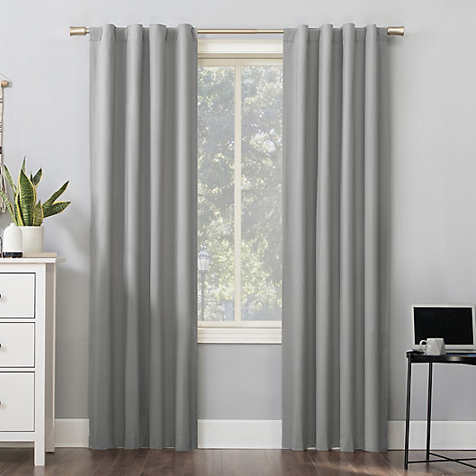 Alternate image 1 for Sun Zero® Cyrus Thermal Total Blackout 63-Inch Curtain Panel in Silver Gray (Single)