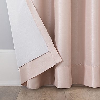 Sun Zero&reg; Evelina Faux Silk Thermal Total Blackout 63-Inch Curtain Panel in Blush (Single). View a larger version of this product image.