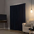 Alternate image 8 for Sun Zero&reg; Evelina Faux Silk Thermal Total Blackout 108-Inch Curtain Panel in Navy (Single)