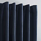 Alternate image 1 for Sun Zero&reg; Evelina Faux Silk Thermal Total Blackout 108-Inch Curtain Panel in Navy (Single)