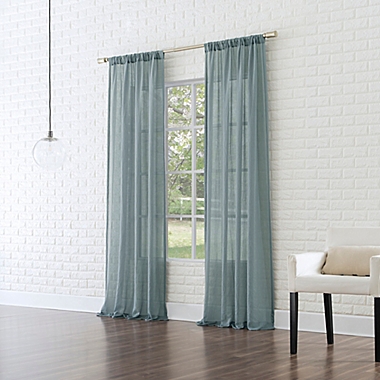 Lourdes 95-Inch Curtain in Harbor Blue (Single). View a larger version of this product image.