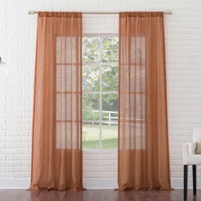 Lourdes 84-Inch Curtain in Sienna Orange (Single)