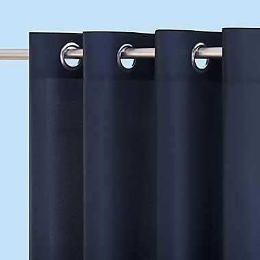 Sun Zero&reg; Sailor Indoor/Outdoor UV Protectant 108-Inch Curtain Panel in Navy Blue (Single). View a larger version of this product image.