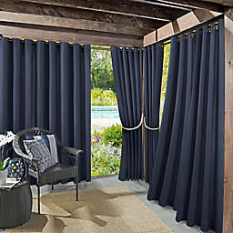 Sun Zero® Sailor Indoor/Outdoor UV Protectant 84-Inch Curtain Panel in Navy Blue (Single)