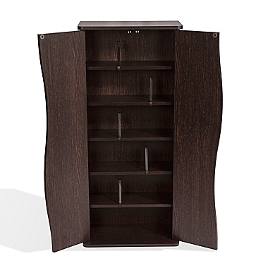Atlantic Venus 198 Adjustable Shelf Media Cabinet in Espresso. View a larger version of this product image.