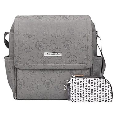 Petunia Pickle Bottom&reg; Love Mickey Boxy Backpack Diaper Bag in Grey. View a larger version of this product image.