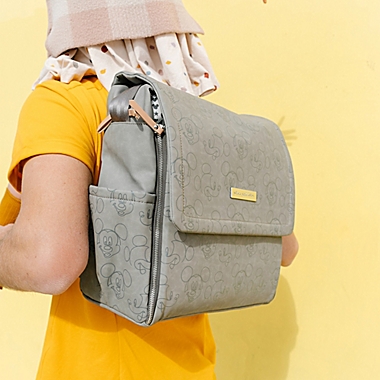 Petunia Pickle Bottom&reg; Love Mickey Boxy Backpack Diaper Bag in Grey. View a larger version of this product image.