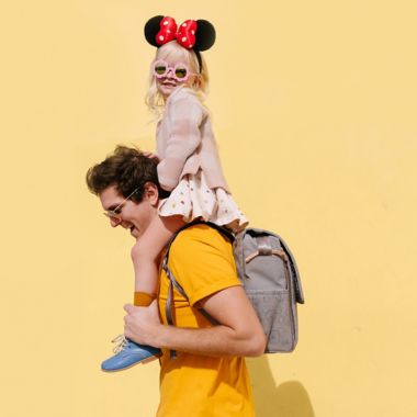 Petunia Pickle Bottom&reg; Love Mickey Boxy Backpack Diaper Bag in Grey. View a larger version of this product image.