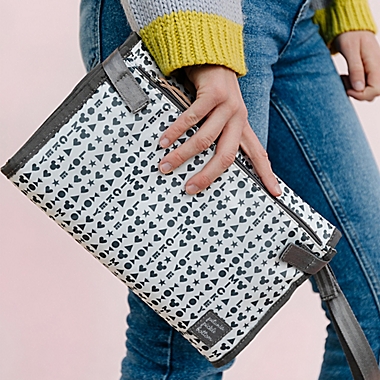 Petunia Pickle Bottom&reg; Love Mickey Nimble Clutch in Grey. View a larger version of this product image.