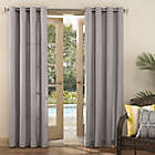 Alternate image 1 for Sun Zero&reg; Dermot Indoor/Outdoor UV Protectant 84-Inch Curtain Panel in Gray (Single)