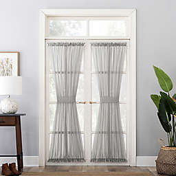 No. 918 Emily Sheer Voile 72-Inch Rod Pocket Door Window Curtain Panel in Silver Gray (Single)
