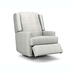 Best Chairs Ainsley Swivel Glider Recliner in Cloud Gray