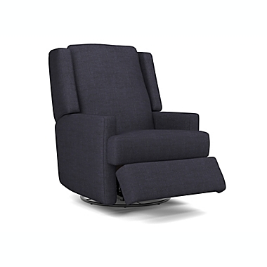Best Chairs Ainsley Swivel Glider Recliner in Midnight Navy. View a larger version of this product image.