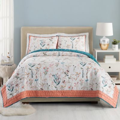 Chezmoi Collection Nova 6-Piece Floral Retro Comforter Set with Fitted Sheet