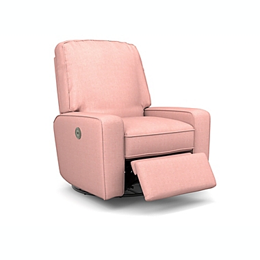 Best Chairs Bilana Power Swivel Glider Recliner in Blush. View a larger version of this product image.