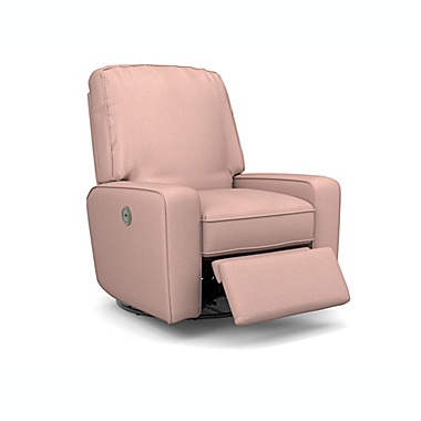 Best Chairs Bilana Power Swivel Glider Recliner in Rose. View a larger version of this product image.