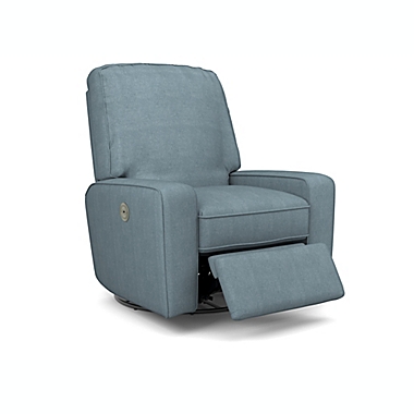 Best Chairs Bilana Power Swivel Glider Recliner in Blue Slate. View a larger version of this product image.