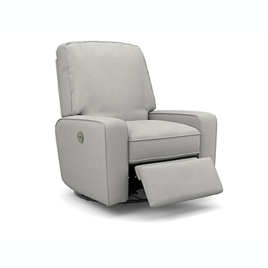 Best Chairs Bilana Power Swivel Glider Recliner in Grey. View a larger version of this product image.