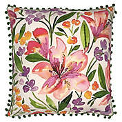 Mod Lifestyles Spring Blooms Lilium Square Throw Pillow