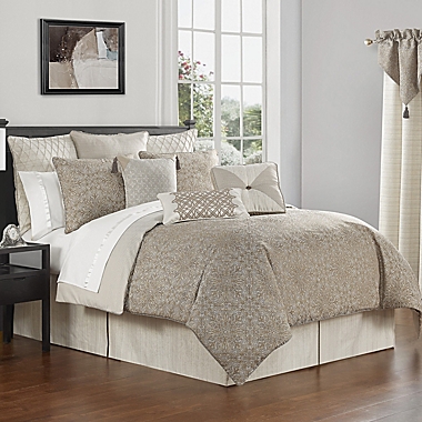 Waterford&reg; Spencer 4-Piece California King Comforter Set in Mocha. View a larger version of this product image.