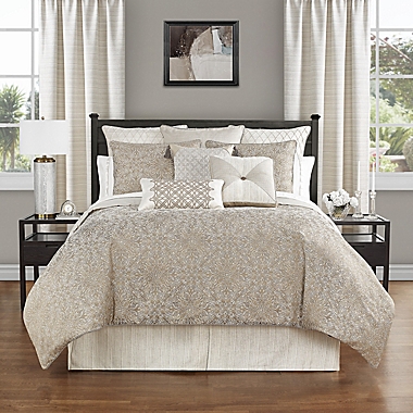 Waterford&reg; Spencer 4-Piece California King Comforter Set in Mocha. View a larger version of this product image.