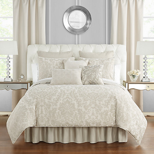 Alternate image 1 for Waterford® Sutherland Reversible Queen Comforter Set in Ivory
