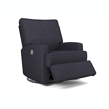 Best Chairs Kersey Power Swivel Recliner in Midnight Navy. View a larger version of this product image.
