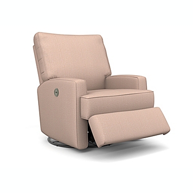 Best Chairs Kersey Power Swivel Glider Recliner in Rose Quartz. View a larger version of this product image.