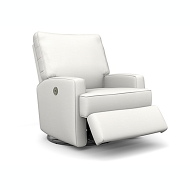 Best Chairs Kersey Power Swivel Glider Recliner in Ivory/Linen. View a larger version of this product image.