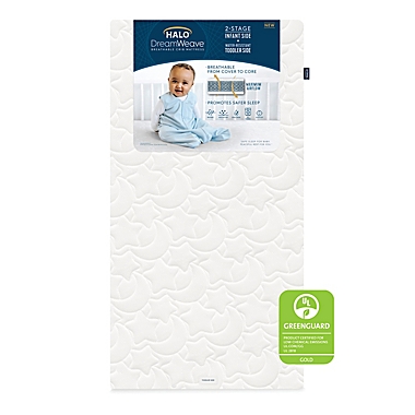 HALO&reg; DreamWeave&trade; Breathable Crib Mattress in White. View a larger version of this product image.