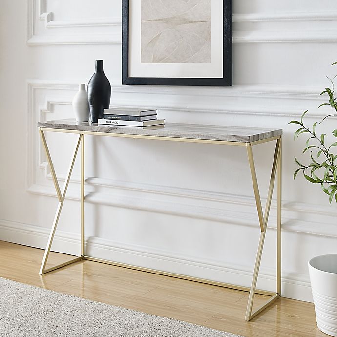 Forest Gate Glam Rectangular Console, Odile 58 Console Table