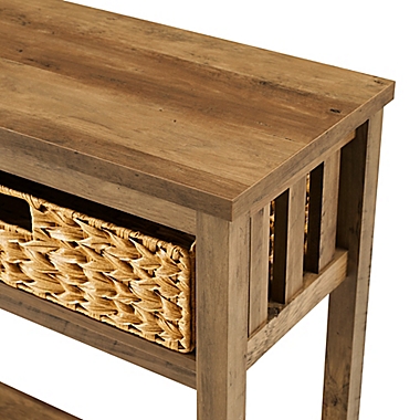 Forest Gate&trade; Wicker Basket Entryway Table. View a larger version of this product image.
