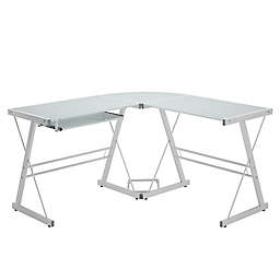 Forest Gate™ Command Center L-Shape Gaming Desk in White