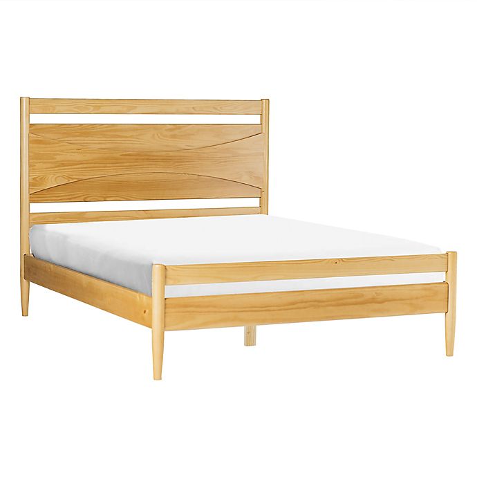 Queen Mid Century Modern Solid Wood Bed, Mid Century Modern Queen Size Bed Frame