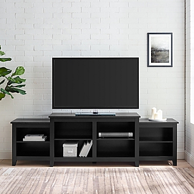 Forest Gate&trade; 80&quot; Tiered Top TV Stand in Black. View a larger version of this product image.