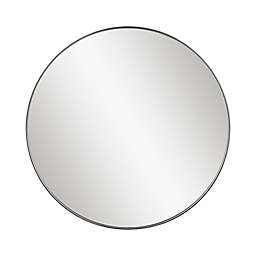 Neutype 20-Inch Round Stainless Steel Wall Mirror in Black