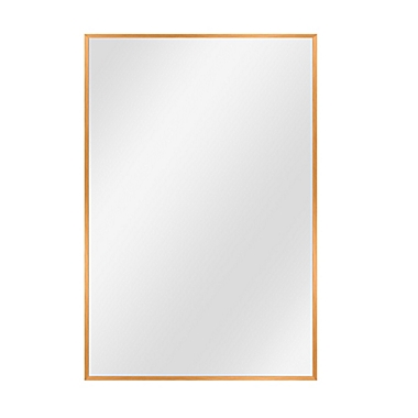 Neutype Bathroom Wall-Mounted Rectangular Mirror in Gold. View a larger version of this product image.