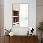 Alternate image 1 for NeuType 36-Inch x 24-Inch Rectangular Bathroom Hanging Mirror in Gold