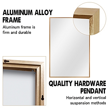 NeuType 36-Inch x 24-Inch Rectangular Bathroom Hanging Mirror in Gold. View a larger version of this product image.