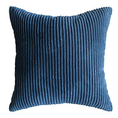 Simply Essential&trade; Corduroy Reversible Square Throw Pillow in Navy. View a larger version of this product image.