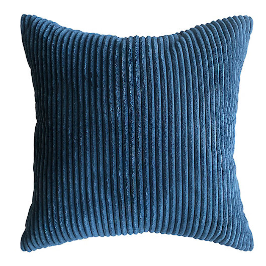 Alternate image 1 for Simply Essential™ Corduroy Reversible Square Throw Pillow in Navy