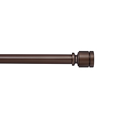 Simply Essential&trade; Deco 36 to 72-Inch Adjustable Single Curtain Rod Set in Brown. View a larger version of this product image.