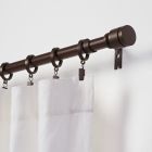 Alternate image 1 for Simply Essential&trade; Deco 72 to 144-Inch Adjustable Single Curtain Rod Set in Brown