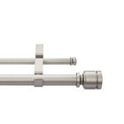 Alternate image 0 for Simply Essential&trade; Deco 18 to 36-Inch Adjustable Double Curtain Rod Set in Silver